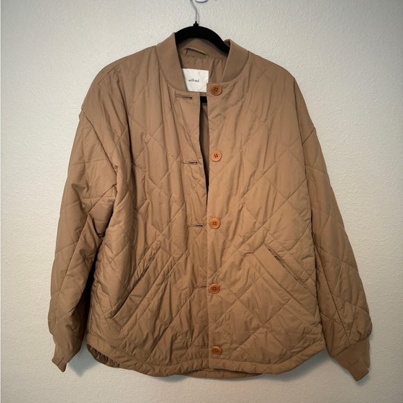 Wilfred Jackets & Blazers - Aritzia Wilfred Quilted Tan Jacket - Like New Size S